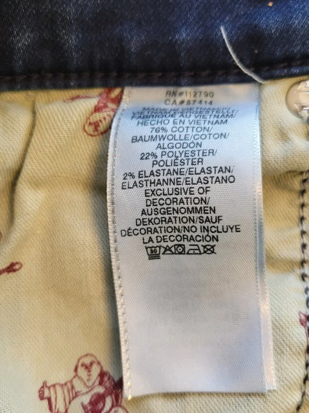 True Religion Rocco Relaxed Skinny Jeans Mens 33 Heavy Wash Stretch Denim